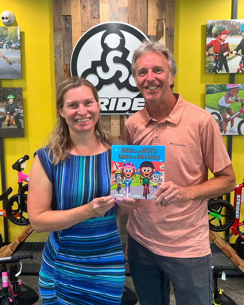 Mimi and Moto Learn to Ride Bikes