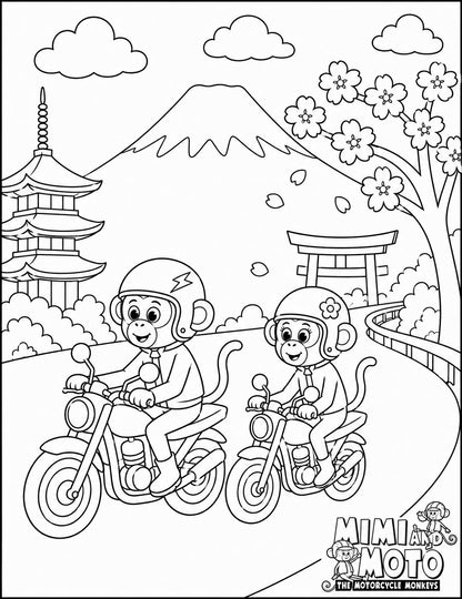 Mimi and Moto's Free Coloring Pages