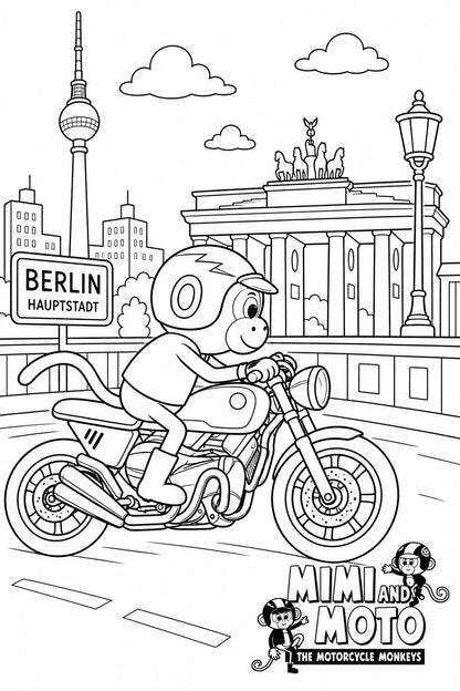 Mimi and Moto's Free Coloring Pages