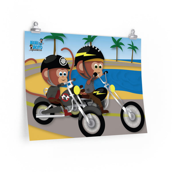 Mimi and Moto Biker Poster