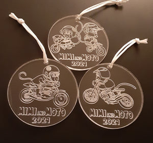 Mimi and Moto 2021 Christmas Ornaments