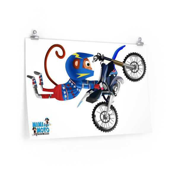 Mimi and Moto Freestyle Motocross Poster (Moto)