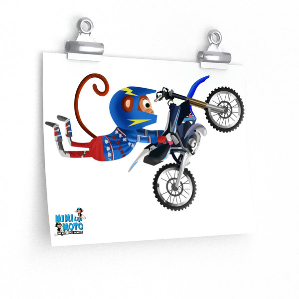 Mimi and Moto Freestyle Motocross Poster (Moto)