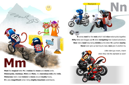 Mimi and Moto Ride the Alphabet, ages 4-6